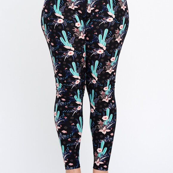 Plus Size Women's 4-Pack Multi-Pack of Randomly Assorted Fashion Lounge Leggings - Picture 11 of 16